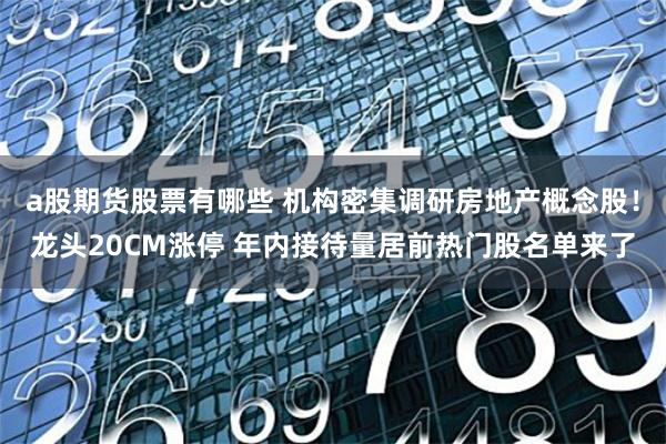 a股期货股票有哪些 机构密集调研房地产概念股！龙头20CM涨停 年内接待量居前热门股名单来了