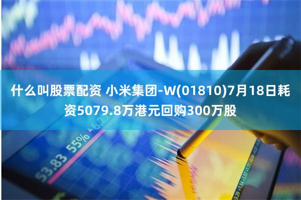 什么叫股票配资 小米集团-W(01810)7月18日耗资5079.8万港元回购300万股